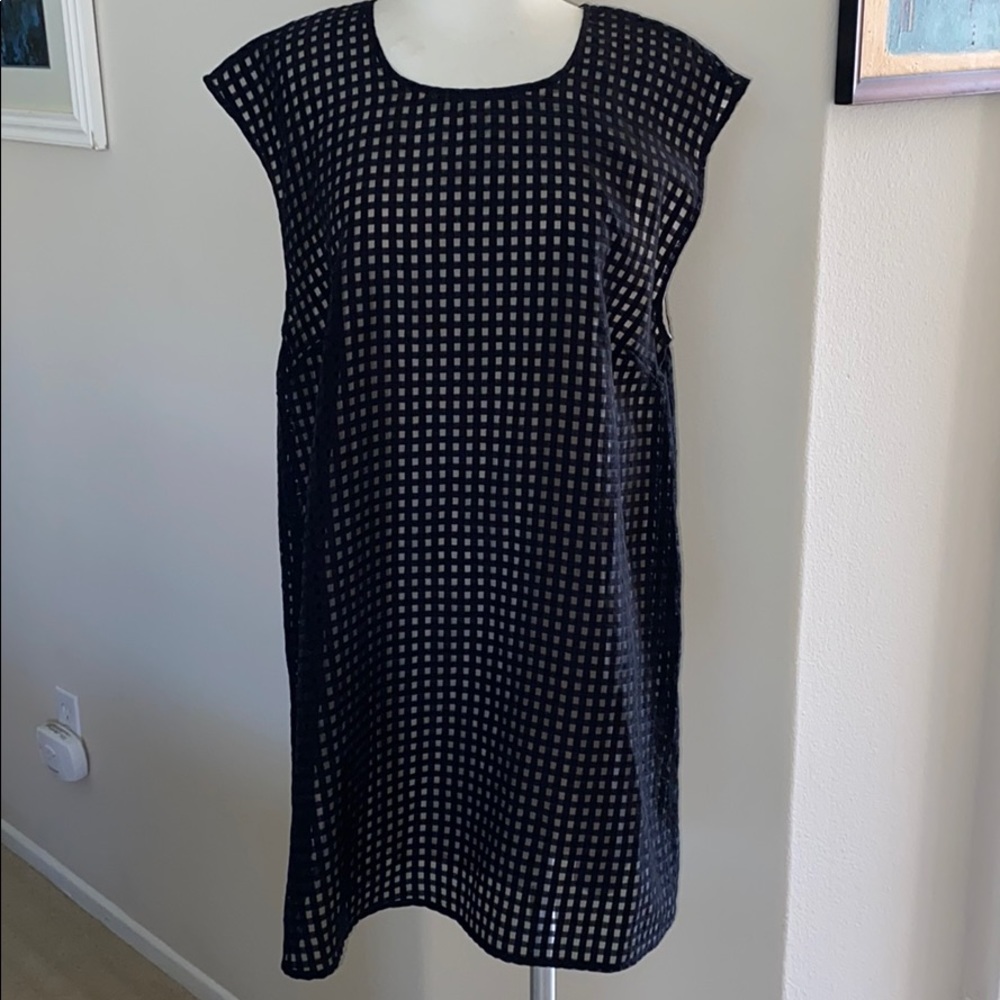 Audrey 3+1 black with cream lining tunic/dress